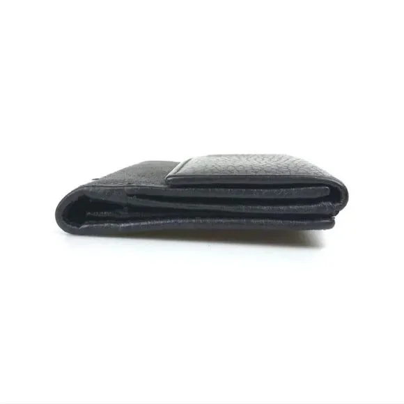 GUCCI WALLET BI FOLD 143389 0959 GG CANVAS Black Leather Authentic - Picture 7 of 11